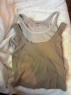 wild fable Ribbed Scoop Tank Top - Taupe